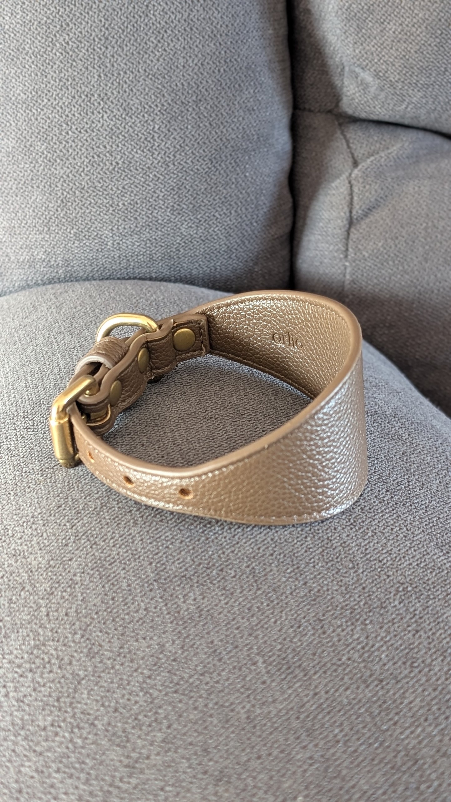 Leather Collar Coffee Brown