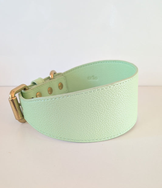 Leather Collar Fresh Mint