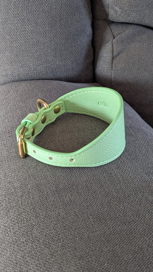 Leather Collar Fresh Mint