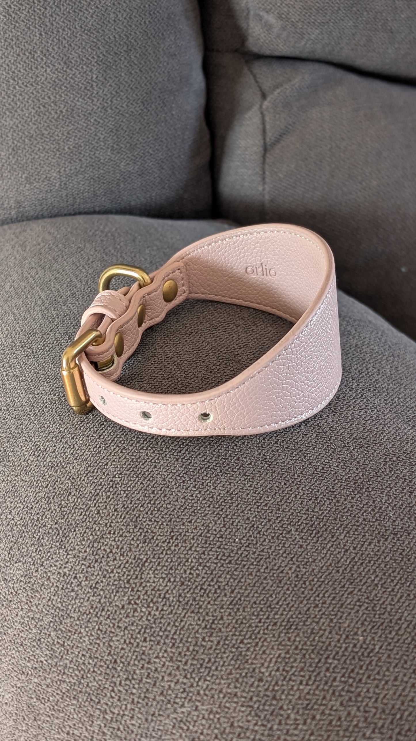 Leather Collar Dusty Pink